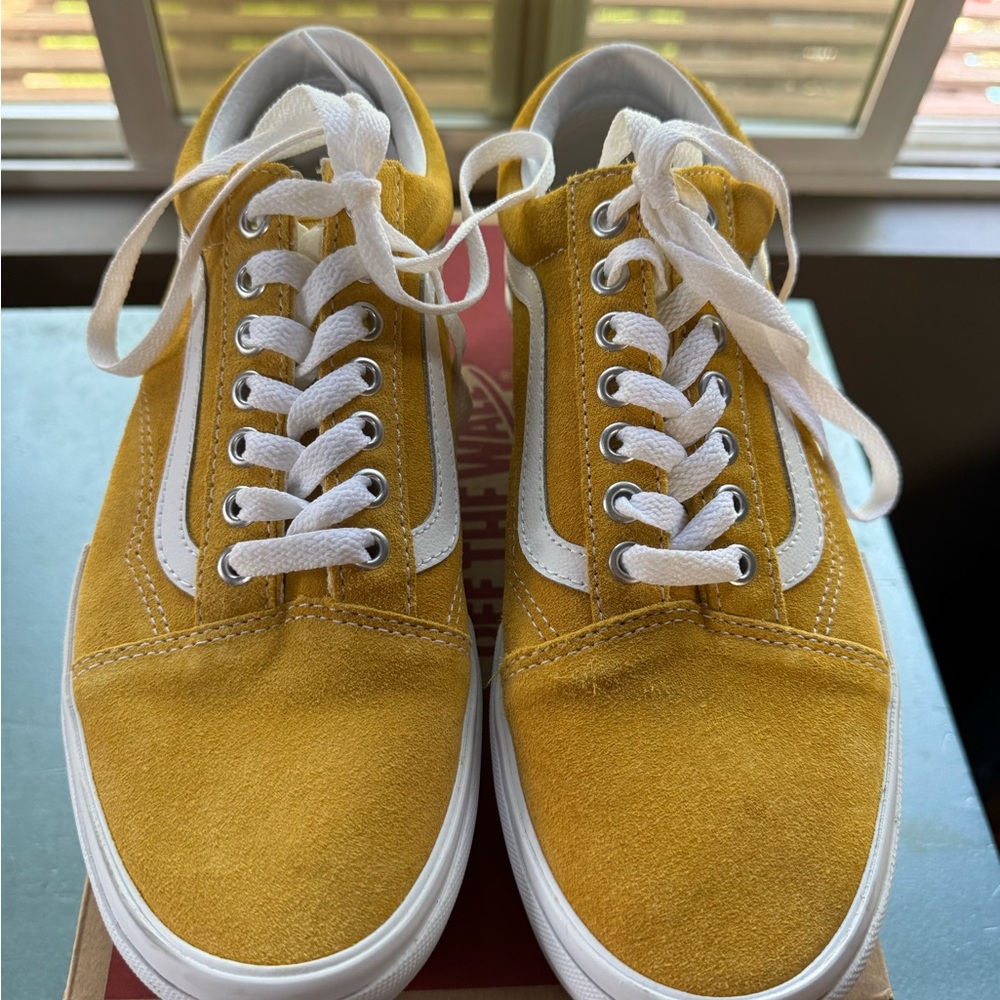 Vans yellow/gold stacked sneakers